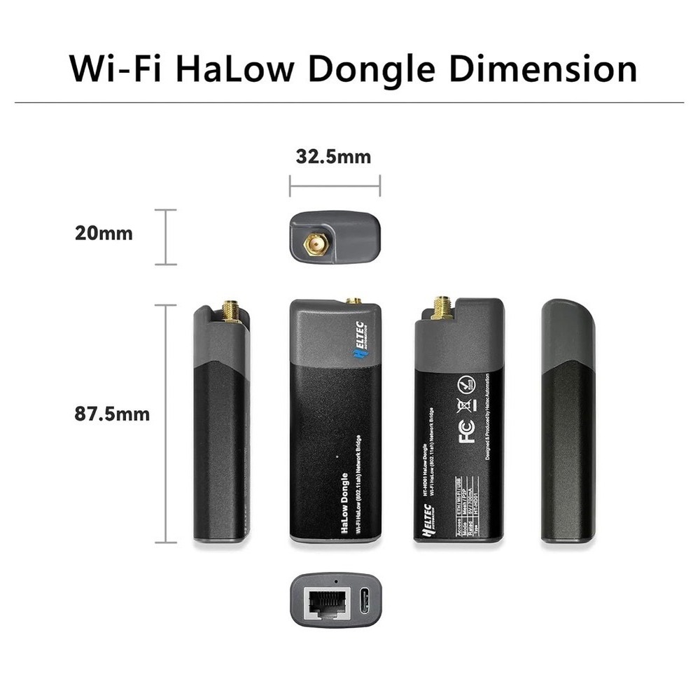 Wi-Fi HaLow HT-HD01 915MHz 1km Long Range Wireless Bridge AP + STA Pair - Picture 6 of 13